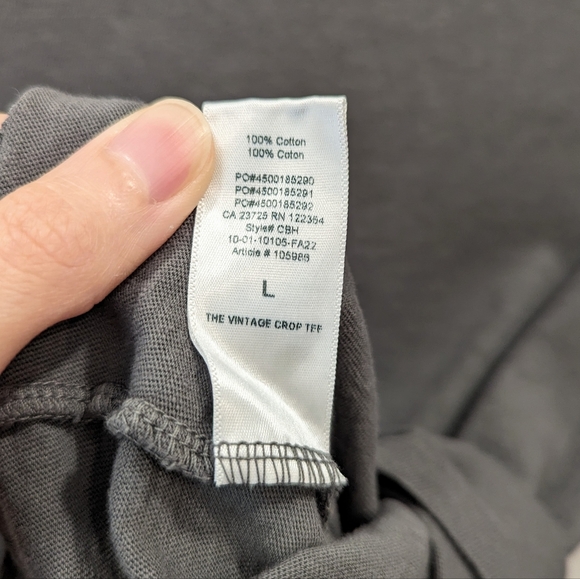 Denim Forum Gray Vintage Crop Tee - Picture 4 of 4